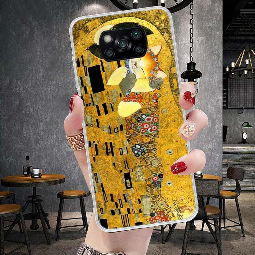 Kiss by Gustav Klimt Desig Soft Phone Case For Xiaomi Redmi 15C 15 13C 13 Poco X5 X6 X7 F7 Ultra M7 12C 12 10 10C 9C 9A 9T 9 Fun