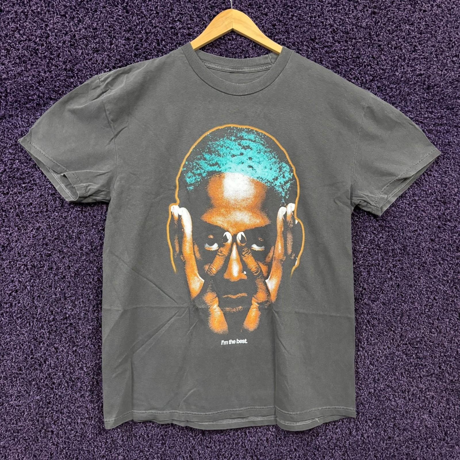 Denis Rodman Im The Best Facepalm Aqua Hair Poster T-Shirt L M