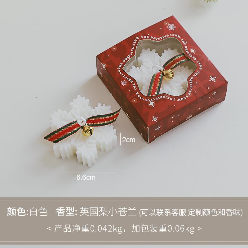 Snowflake-shaped Aromatherapy Candles Create Christmas Atmosphere for Home Holiday Decorations Improve Air Regulate Emotions