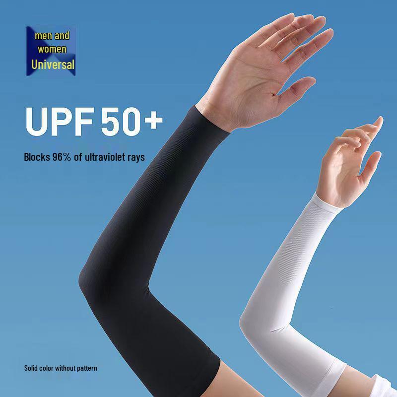Unisex Ice Silk Sleeves: UV Protection, Mosquito Repellent, High Elasticity, Cooling Sun Protection for Cycling and Sports