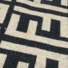 FENDI Zucca pattern Reversible Stole/Shawl Scarf wool Black/Beige