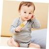 Crocheted Banana Teething Rattle - Soft Baby Grasp Toy, Newborn Soothing Toy with Hook for On-The-Go
