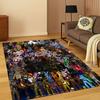 Tapete Cartoon 3D F-FNAF para Quarto Sala Sofá Capacho Decoração de Casa, Tapete para Área de Jogos Infantil Antiderrapante Presente de Natal