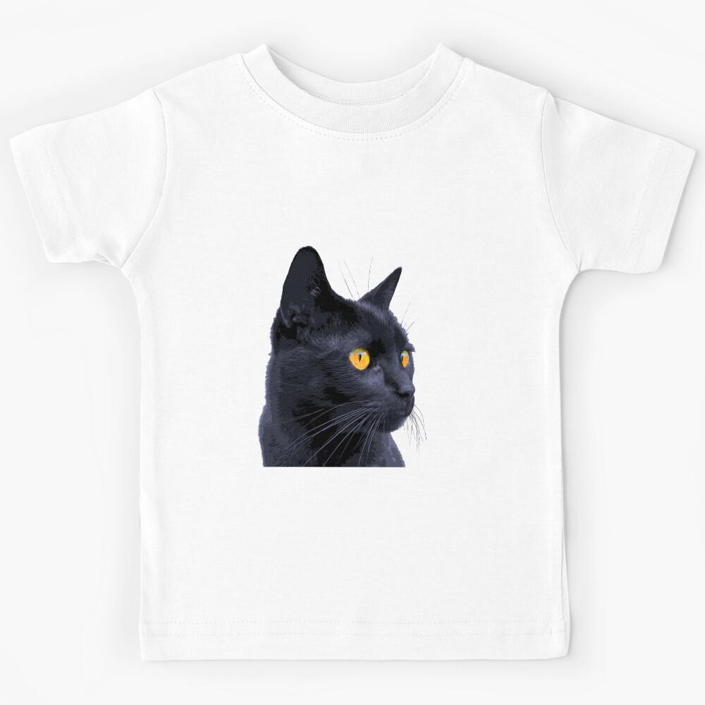 black cat design Kids T-Shirt 140