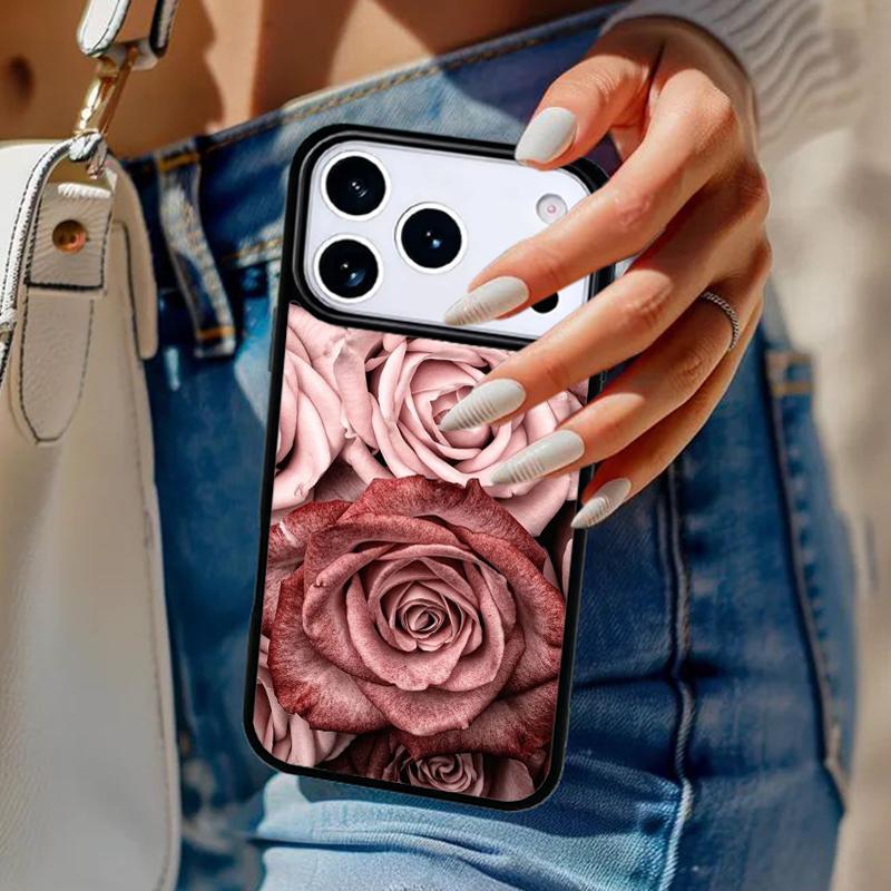Pink Aesthetic Phone Case For iPhone 17 Air 14 15 13 12 Max Cover For Apple 16e 11 Pro Max Plus Coque