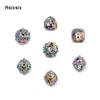 7 Pcs Colorful Circular Dragon Metal Dice Hollow Metal Polyhedral Dice Set Suitable for Role-Playing RPG  Board Game Card Game