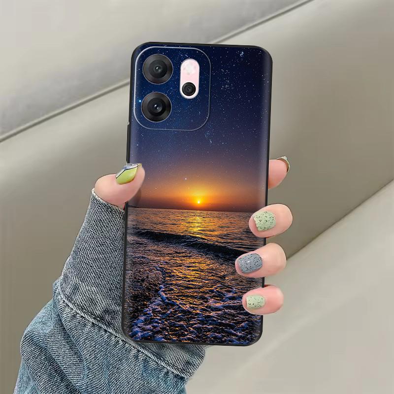 Per OPPO Reno14 F Custodia CPH2743 Cover Morbida in Silicone Gatto Carino Dipinto Protezione Fundas Per OPPO Reno 14F Reno14F Cover Posteriore Borse