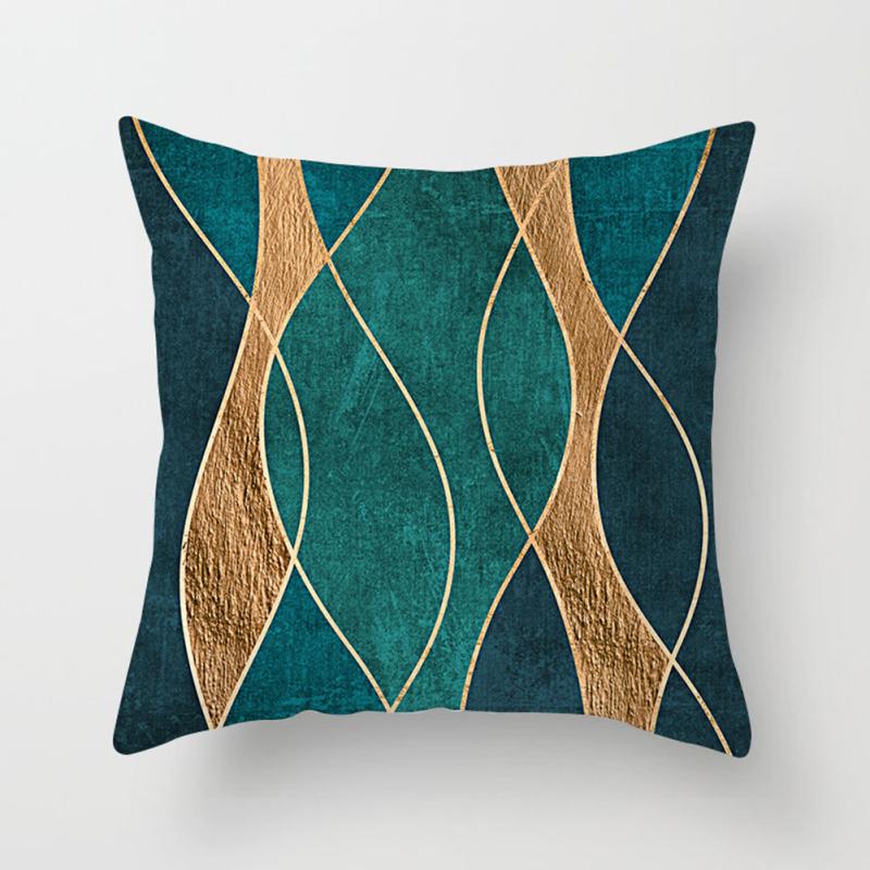 Pillowcase Modern Geometric Style Colored Pattern Square Sofa Cushion Cover 45x45cm