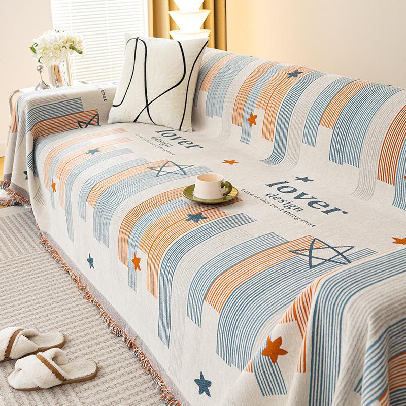 Reversible Chenille Sofa Towel Sofa Cover Anti-cat Scratch All-season Chenille Living Room Sofa Cover Blanket All-inclusive