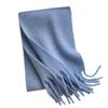 Soft Fluffy Solid Color Winter Scarf Women's Thickened Fleece-Like Cashmere Shawl Korean Style Warm Versatile Neck Warmer