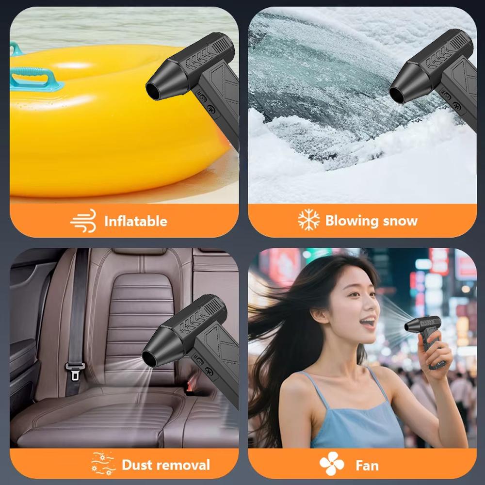 Turbo Jet Blower 800000RPM Handheld Turbo jet fan Brushless Motor & Strong Wind Outdoor Powerful Air Blower Rechargeable PC Tool