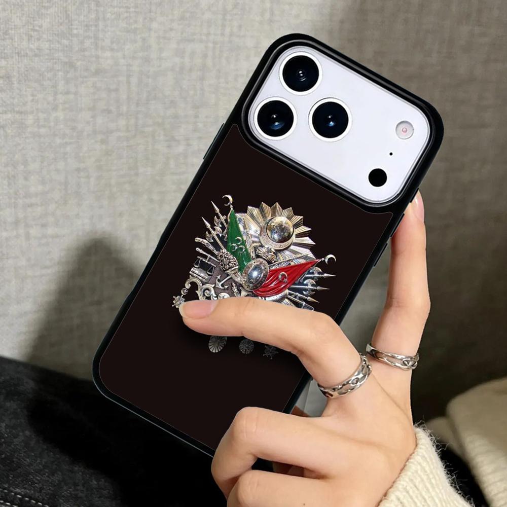 Capa Case for iPhone 17 Air 16 Pro Max 15 Plus 11 13 Mini 14 12 Back Phone Cover Ottoman Empire Coat Of Arms