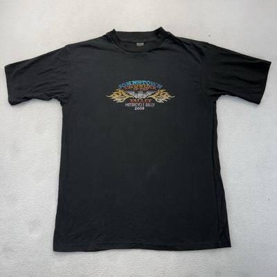 Vintage Y2K Motorcycle Rally Johnstown, PA Rhinestones Colorful T-Shirt Sz S