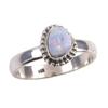 Natural Australian Opal Gemstone Handmade 925 Solid Silver Gift Ring S.6.5 Z7Z82