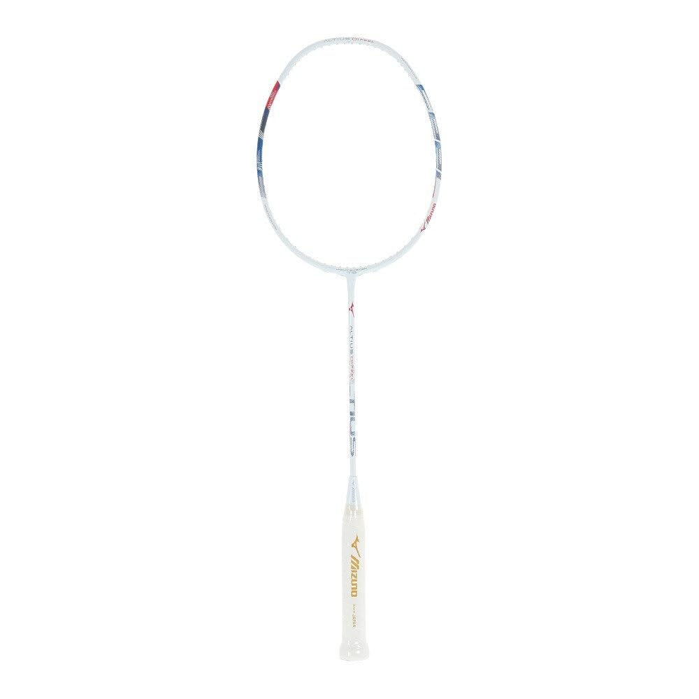 Mizuno Altius 01 FEEL Badminton 73JTB20162 x and Racket, (White Red, 3U5, Men's Women's)