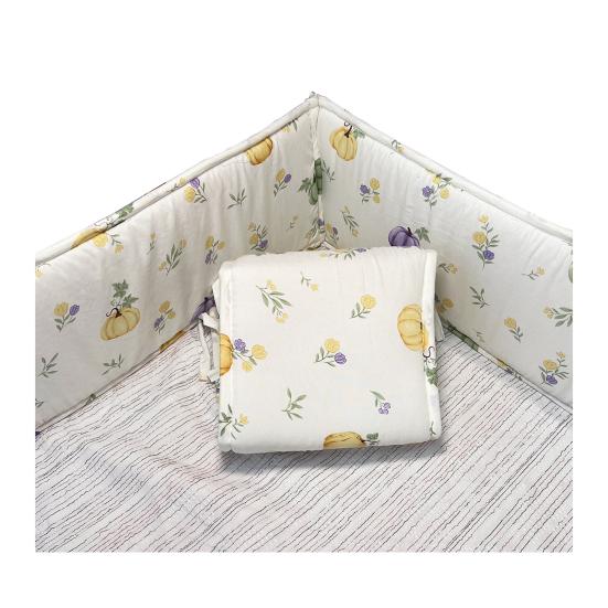 4-teiliges Krippenpolster-Set Weiches Kissen Babykrippen-Stoßstangenpolster Sicher