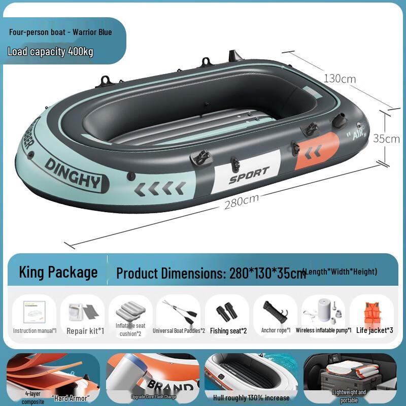 Foldable Inflatable Kayak & Fishing Boat