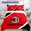 Set Biancheria da Letto AC Milan 3 Pezzi Nome Personalizzato Chiusura Copripiumino Include 1 Copripiumino 2 Federe Morbido e Confortevole Per Tutte le Stagioni