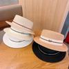 Caps Outdoor Sun Hats Big Brim Letter M Women Straw Hats British Beach Caps Summer Sunscreen Hats