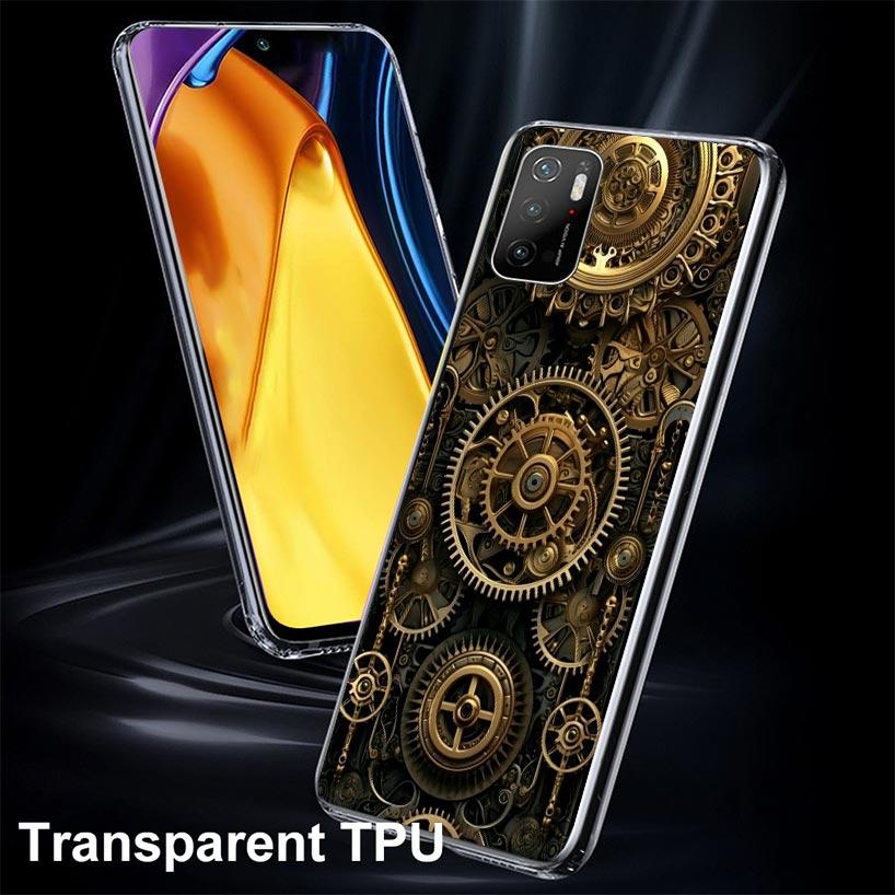Steampunk Gear Mechanical Case Phone Cover for Xiaomi Redmi Note 10 9 9S 8 8T 7 5 Pro Mi 12T 11T 10T 9T 12 11 Lite A3 A2 Trend F