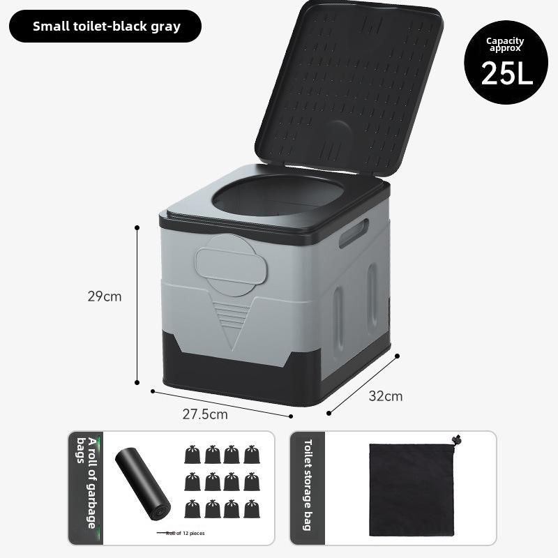 Toaletă Portabilă Pliabilă Inodoră pentru Camping, Autocălătorie și Urgențe - Potrivită pentru Adulți și Copii
