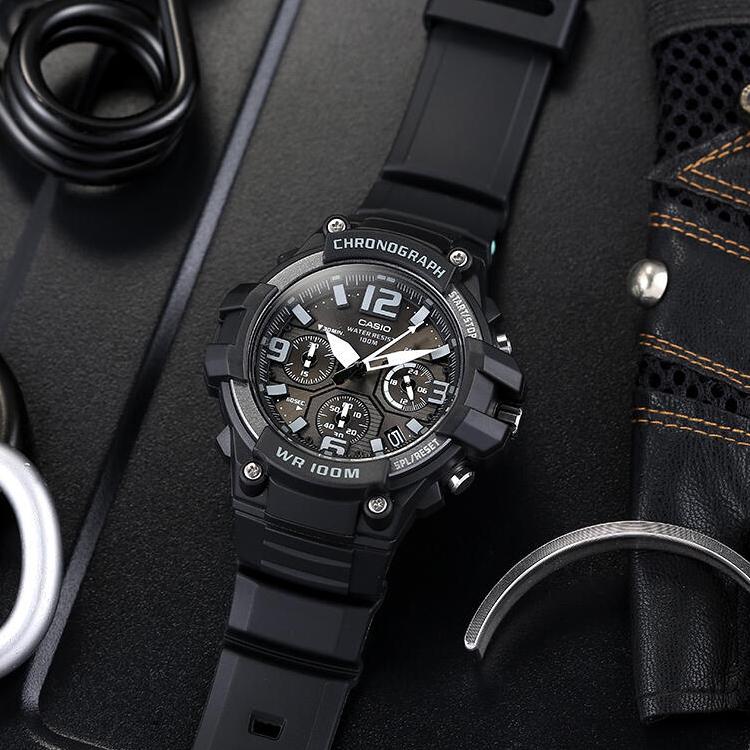 Casio Youth Series Multifunctional Fashion Waterproof Quartz Watch Men watches Black MCW-100H-1A3