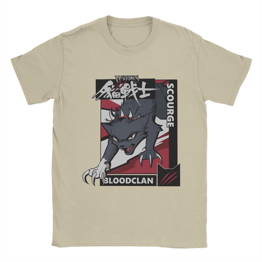 Scourge From Warrior Cats Unisex T Shirt Samurai Cat Cool Tee Shirt Short Sleeve O Neck TShirt 100 Cotton Party Tops