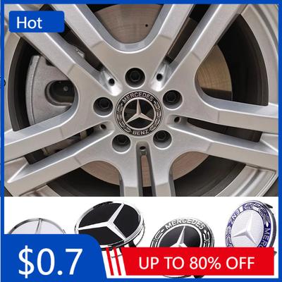 Autocollant de Voiture 4PCS Pour Mercedes benz Cache-Moyeux de Roue de Voiture Badges Pour W204 W203 W205 W124 W221 Classe C E S GLE CLC Access