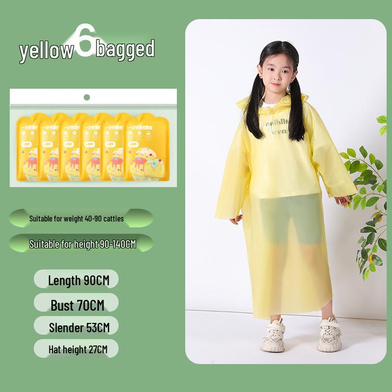 Kids  Portable Full-Body Waterproof Raincoat - Thickened Student Version for School
