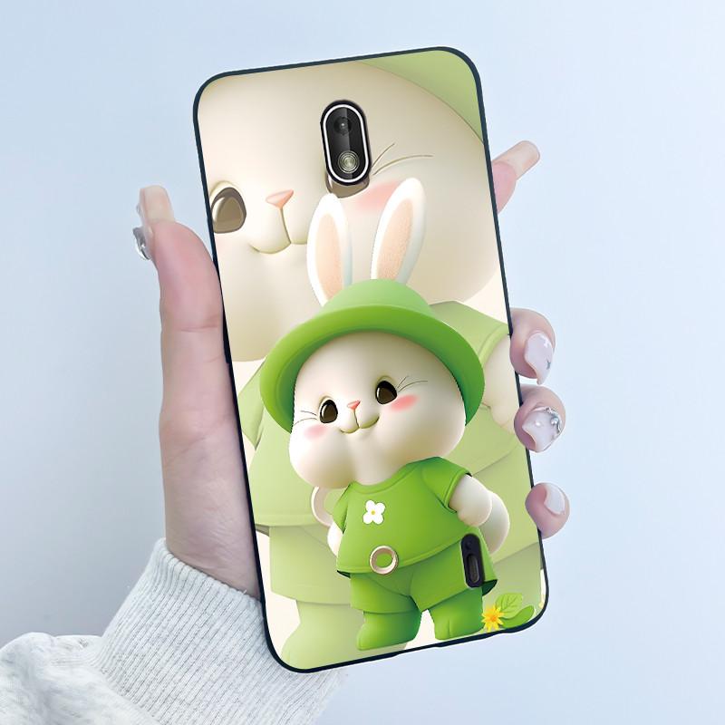 Matte Soft TPU Case For Nokia 1 Plus 2 2.1 2.2 Phone Case Luxury Cute Love Rabbit Funny Cat Black Silicone Ultra Thin Back Cover
