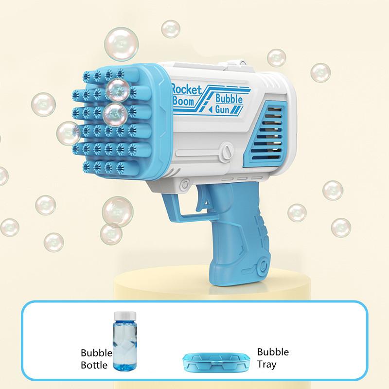 

Пузырьковый пулемет для детей, автоматический производитель в помещении, игрушки для изготовления воздуходувок, подарок на день рождения для девочек и мальчиков синий