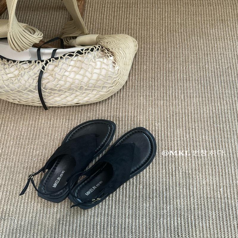 Fashion Beige Heeled Sandals Clear Shoes Slip-on Loafers Summer Women's Flip Flops Platform Soft Black Pearl Outside Elastic Band Girls