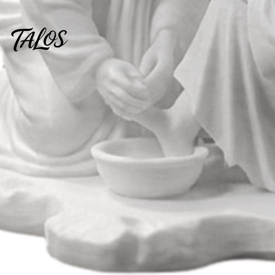 Minimalist Prayer Table Decor 3D Printed Foot Washing Figurine Ornament, Religious Desktop Statue, Delicate Resin Crafts Spiritual Decoration for Home