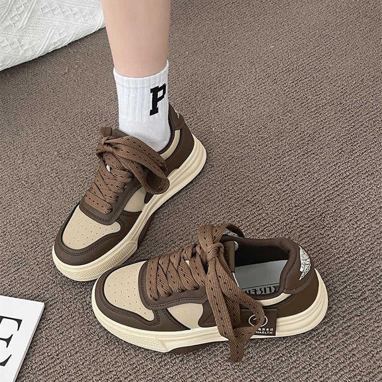 Internet celebrity niche board shoes women's spring and autumn versatile platform single shoes ins tide explosion casual shoes wholesale