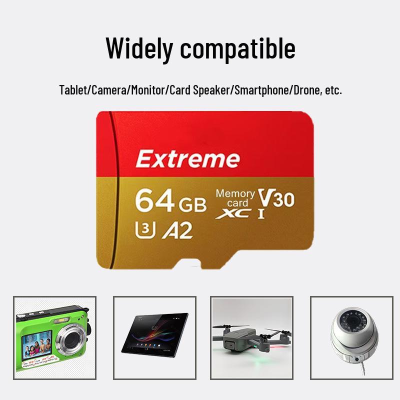 Universal Memory Card Set: 128GB Mobile, 64GB Dashcam, 32GB Surveillance Storage 128MB