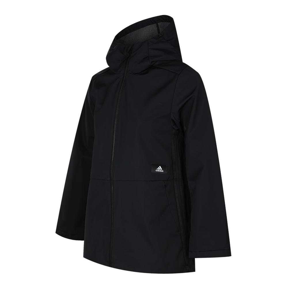 Adidas Id Wv Jkt Long Solid Color Hooded Woven Long Sleeve Jacket Women Jacket Black FR5975
