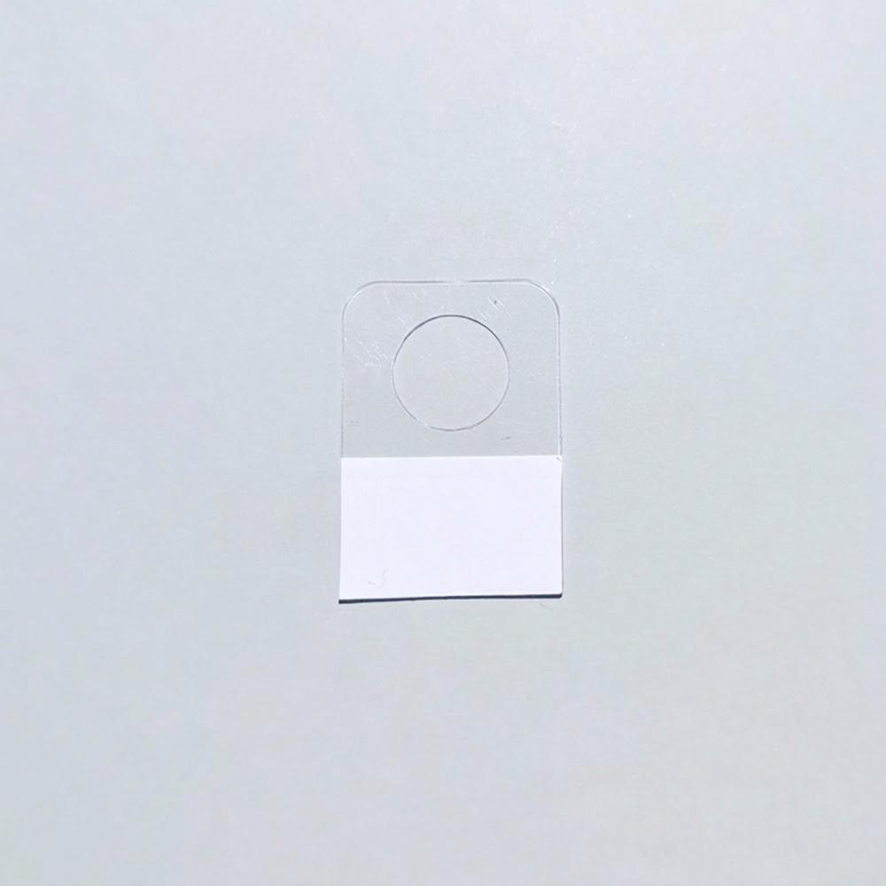 100PCS Transparent Adhesive Hang Tabs PET Plastic Self-Adhesive Plastic Hanging Tags Heavy Duty with Slot Hole