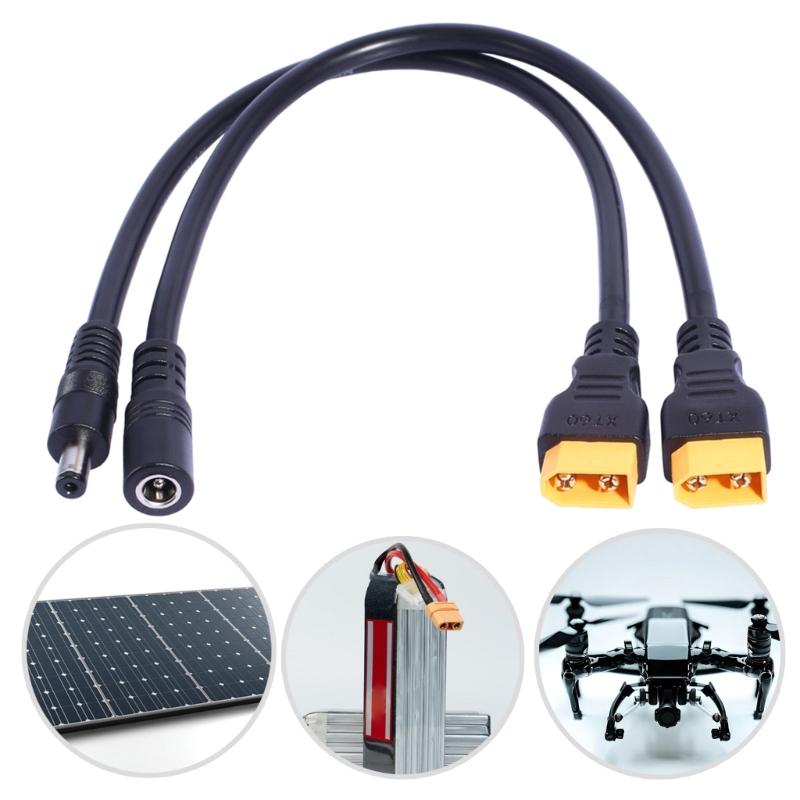 XT60 Male To 5.5x2.1mm/5.5x2.5mm Power Cable for Remote Toys Energy Storage with 5.5x2.1mm/5.5x2.5mm Male/Female Ports