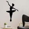 1pc Metal Ballerina Silhouette Wall Art Powder Coated Ballet Decor Gift for Living Room Garden Fence