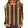 Women's Fashion Casual Christmas Print Round Neck Long Sleeve Decorative T-Shirt Top