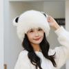 Women's Sweet and Cute Warm Fisherman Hat Autumn and Winter Earmuffs Plush Cute Cold-proof Hat