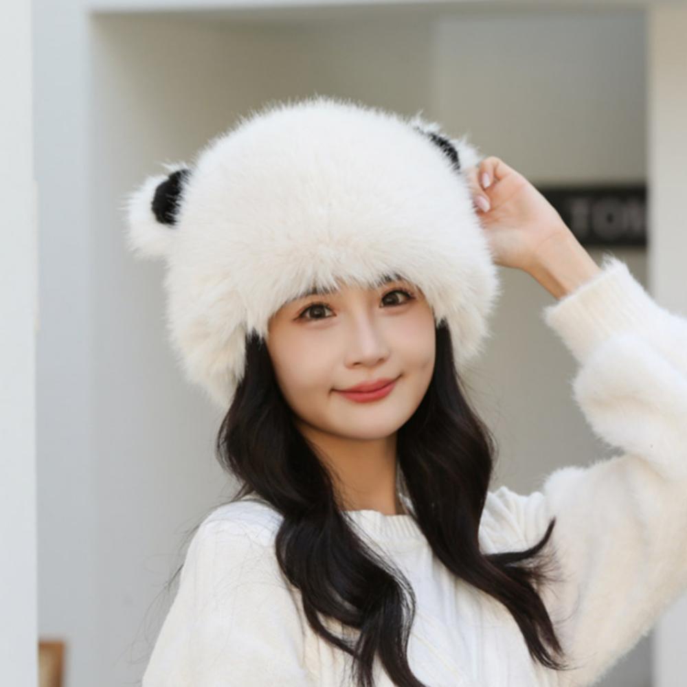 Women's Sweet and Cute Warm Fisherman Hat Autumn and Winter Earmuffs Plush Cute Cold-proof Hat