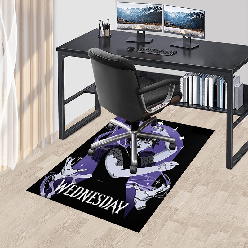 1pc Wednesday Addams Returns Carpet for Playroom Bedroom Living Room Sofa Home Decor,kids Game Area Rug Non-slip Floor Mat Y82675