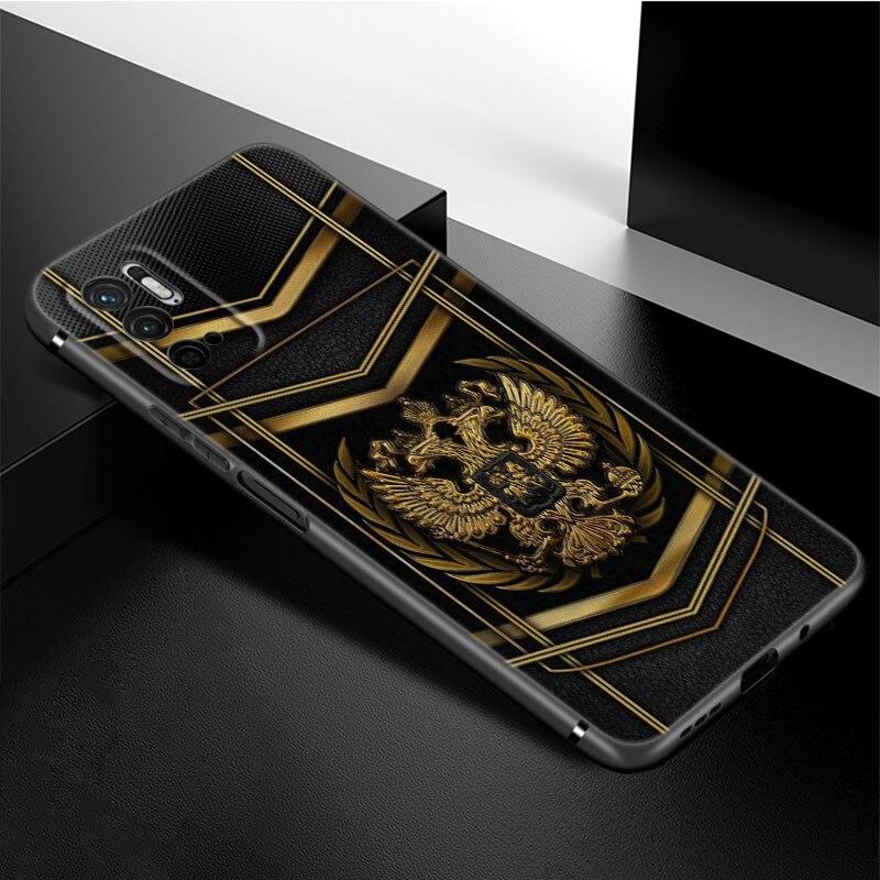 Russia Russian Flags Emblem Phone Case For Xiaomi Redmi Note 11 10 9 8 Pro 11T 5G 10T 10S 9S 9T 9i 9C 9A 8T Soft TPU Black Cover