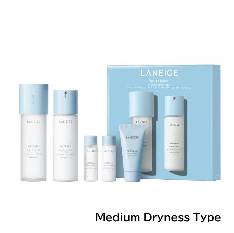 

LANEIGE Water Bank Blue Hyaluronic Skincare Set Toner 160ml & Emulsion 120ml Hydration Care (Dry / Combination Skin) Medium Dryness Type