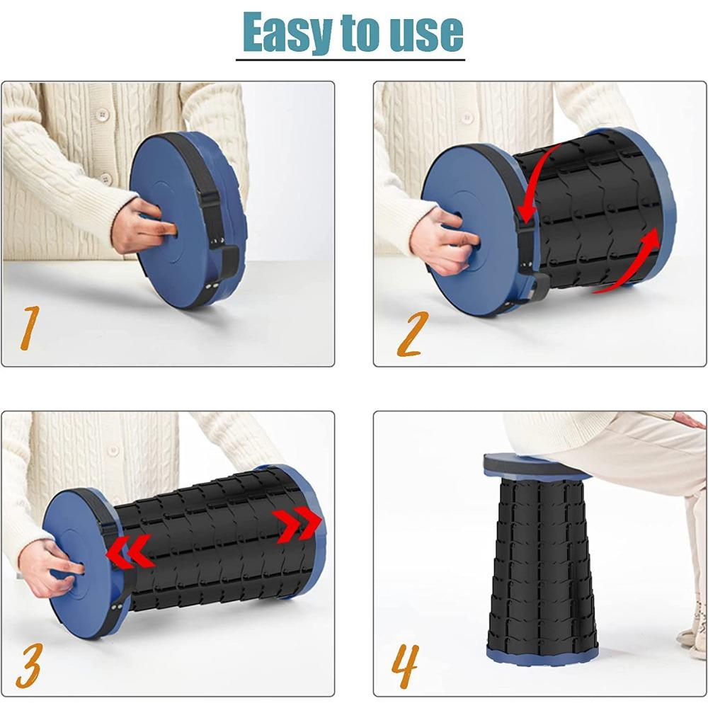 Portable Folding Stool, Load 560 Lb for Outdoor Camping Travel Indoor Dining Party