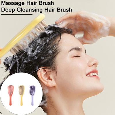 Massage Hair Brush Ergonomic Long Handle Soft Bristles Handheld Scalp Massager Men Women Shampoo Hair Detangling Comb