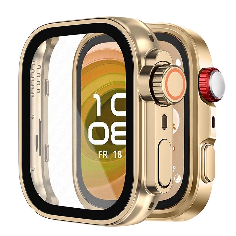 Cover For Huawei watch Fit 4 Pro Screen Protector Bumper Frame Tempered Glass+PC Change To Ultra Case For huawei watch fit 3 4