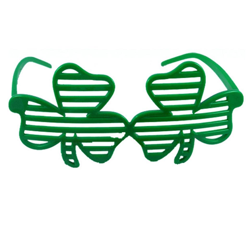 St Patricks Day Women Flat Top Velvet Hat with Bangles&Necklace&Glasses&Stickers&Mustaches Festival Costume for Cosplay