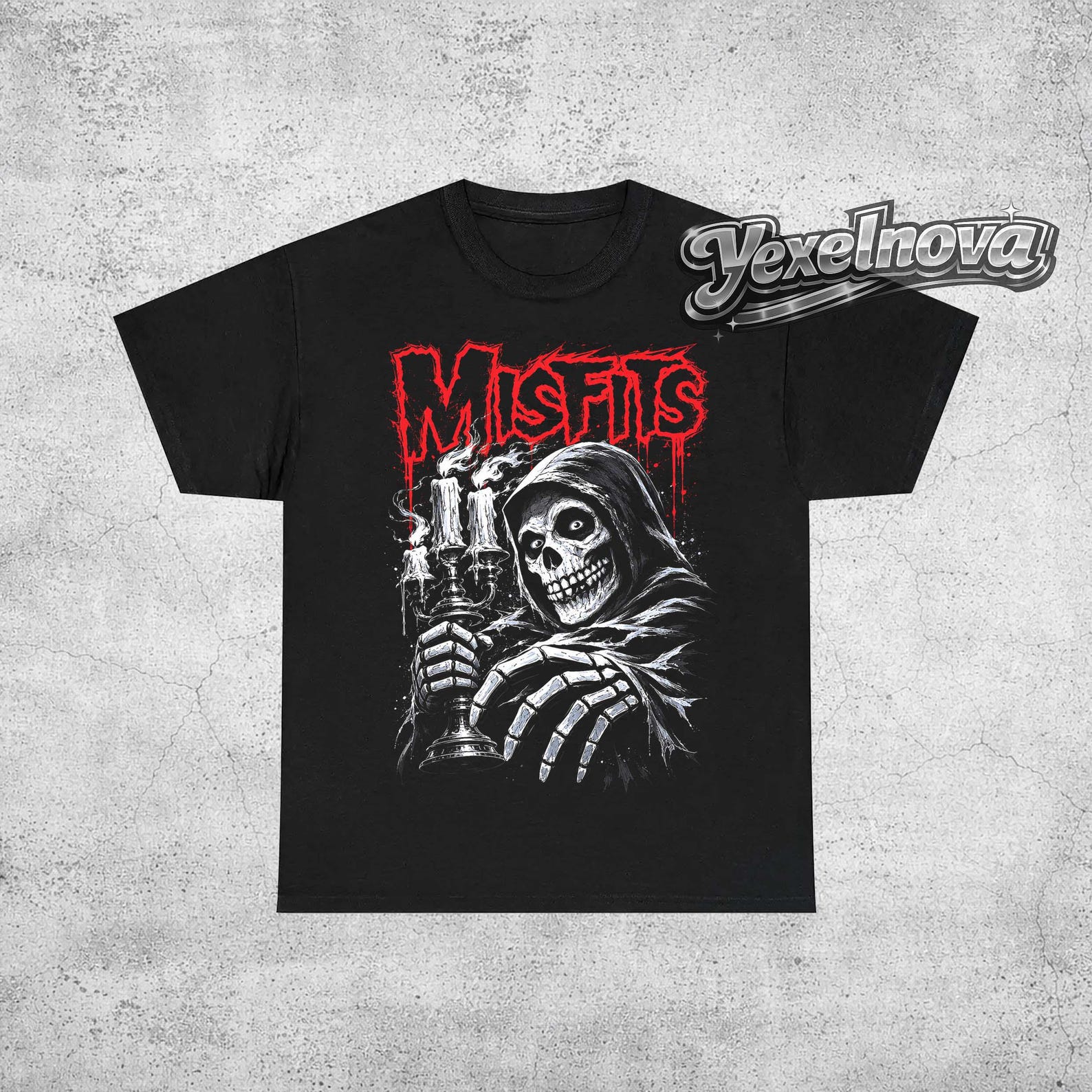 Misfits T-Shirt – Jurek Skull Punk Rock Band Tee, 90s Retro Music Apparel XL